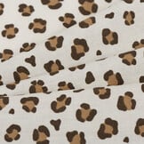 Katoen Poplin Panterprint - Off White