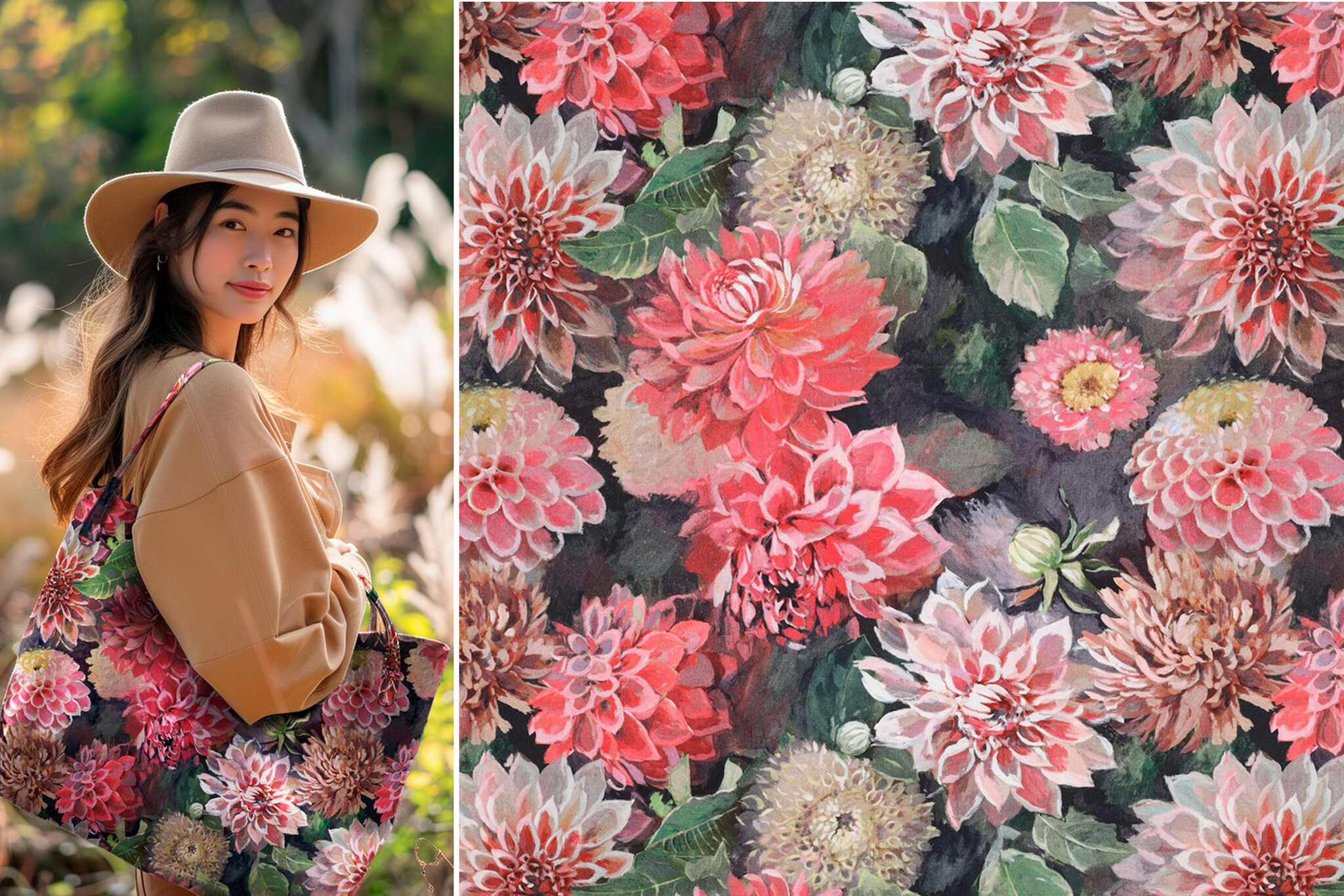 Canvas Decostof Bloemen