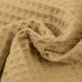 Wafelkatoen Pique Goudbeige