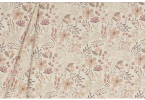 Poplin Katoen Digitale Print - Bosplanten