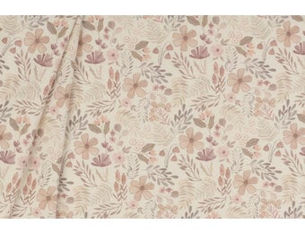 Poplin Katoen Digitale Print - Bosplanten