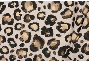Canvas Stof Panterprint - Gebroken Wit