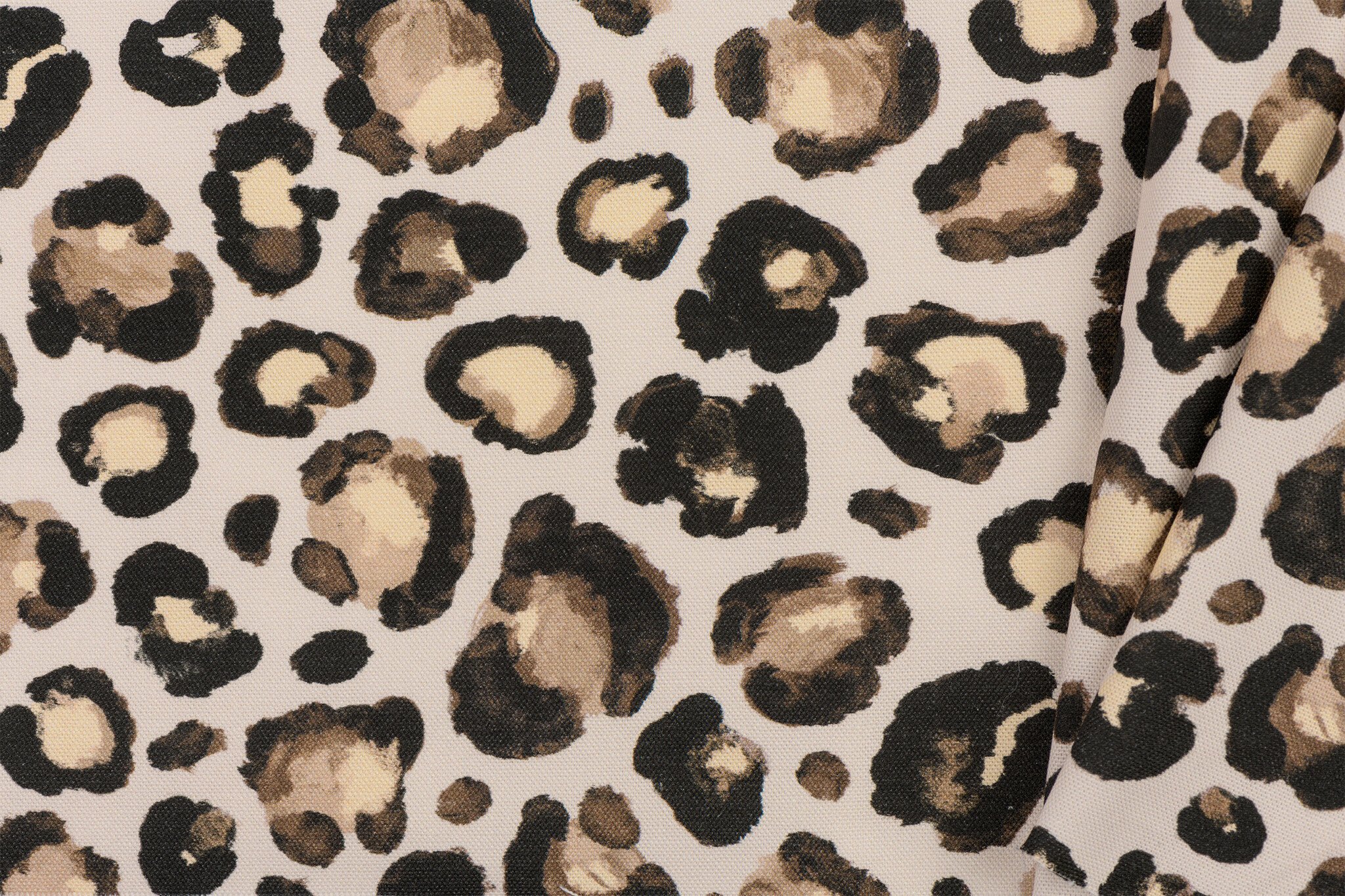 Canvas Stof Panterprint - Gebroken Wit