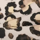 Canvas Stof Panterprint - Gebroken Wit