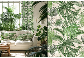 Bachette Canvas Katoen Stof - Palm Beach