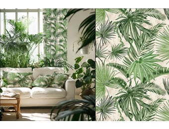 Bachette Canvas Katoen Stof - Palm Beach