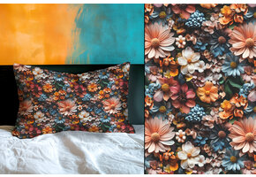 Bachette Canvas Katoen Stof - Kleurenbloei