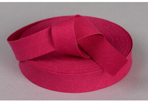 Biaisband Katoen Fuchsia 20mm