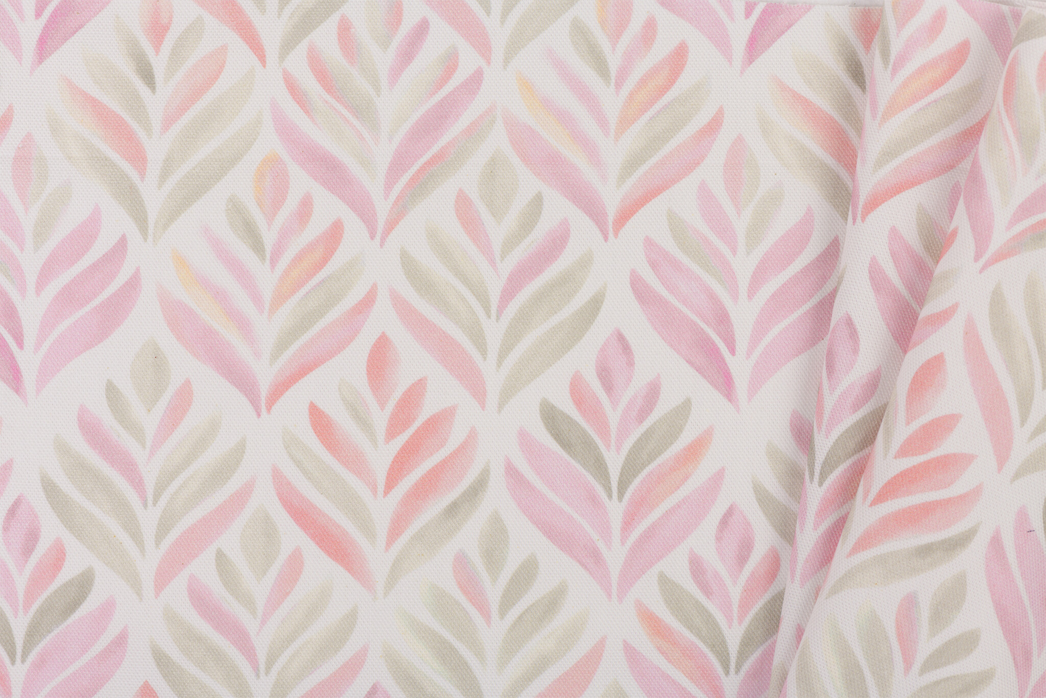 Canvas Stof Pastel Leaves