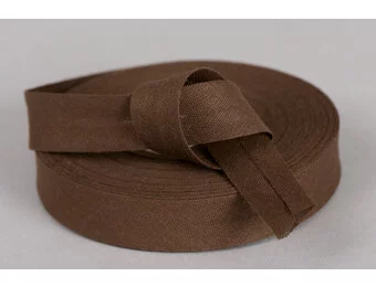 Biaisband Katoen Bruin 20mm