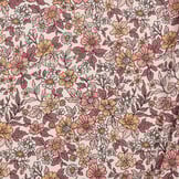 Jersey Katoen Digitale Print - Vintage Bloemen Oud Mauve