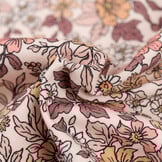 Jersey Katoen Digitale Print - Vintage Bloemen Oud Mauve