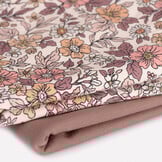 Jersey Katoen Digitale Print - Vintage Bloemen Oud Mauve