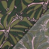 Katoen Satijn Stof - Abstract - Groen