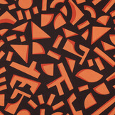 Katoen Satijn Stof - Geometrisch - Donkerbruin