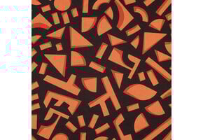 Katoen Satijn Stof - Geometrisch - Donkerbruin