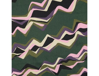 Katoen Satijn Stof - Abstract - Groen