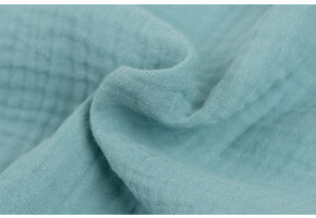 Baby Cotton – Mousseline Stof - Teal