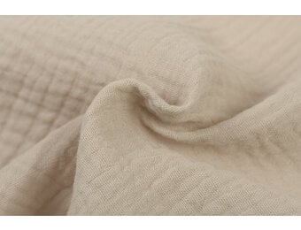 Baby Cotton – Mousseline Stof - Licht Zand