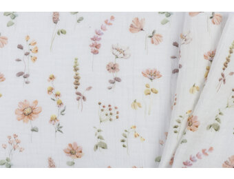 Hydrofiel Stof Digitale Print - Bloemenkus 