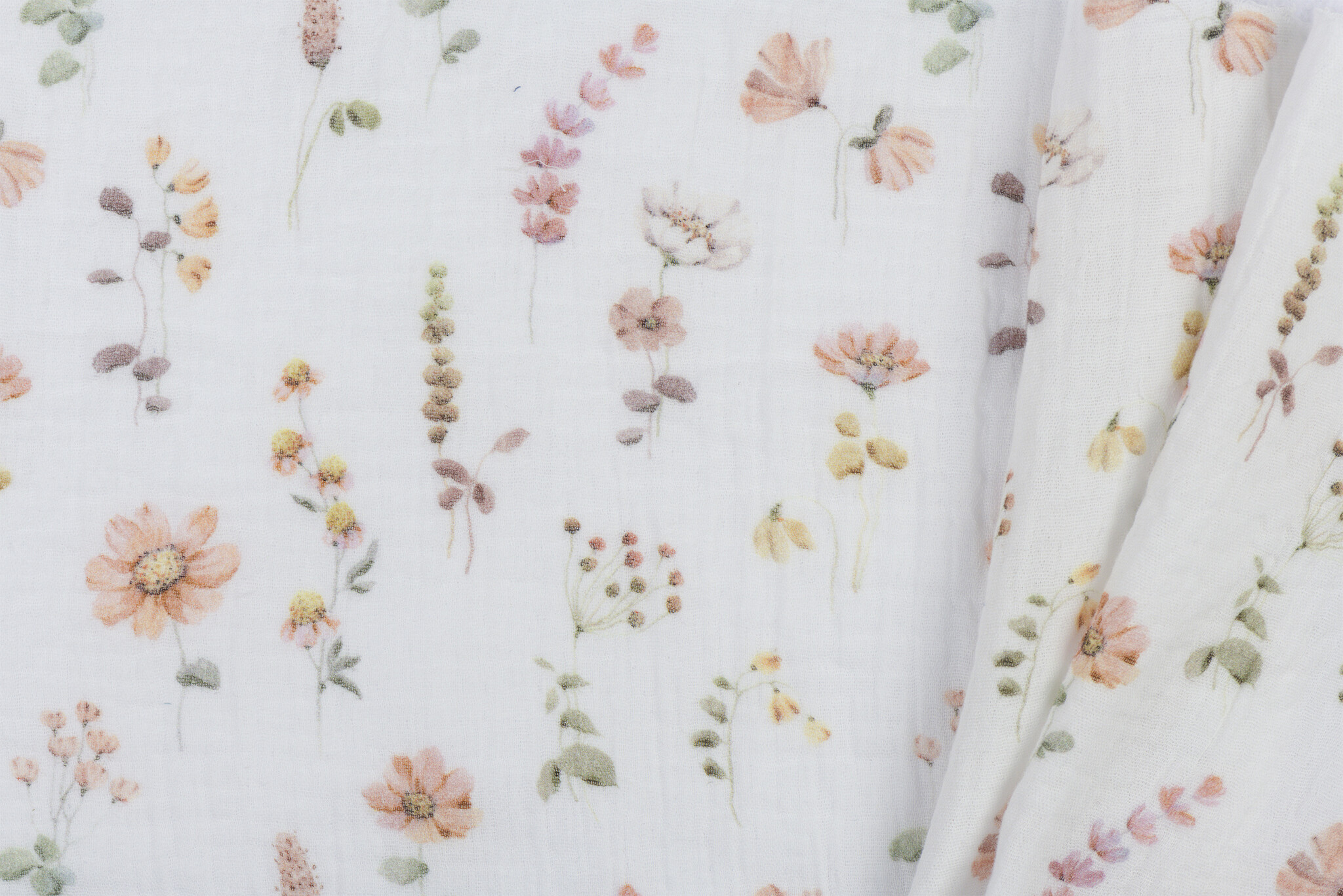 Hydrofiel Stof Digitale Print - Bloemenkus 