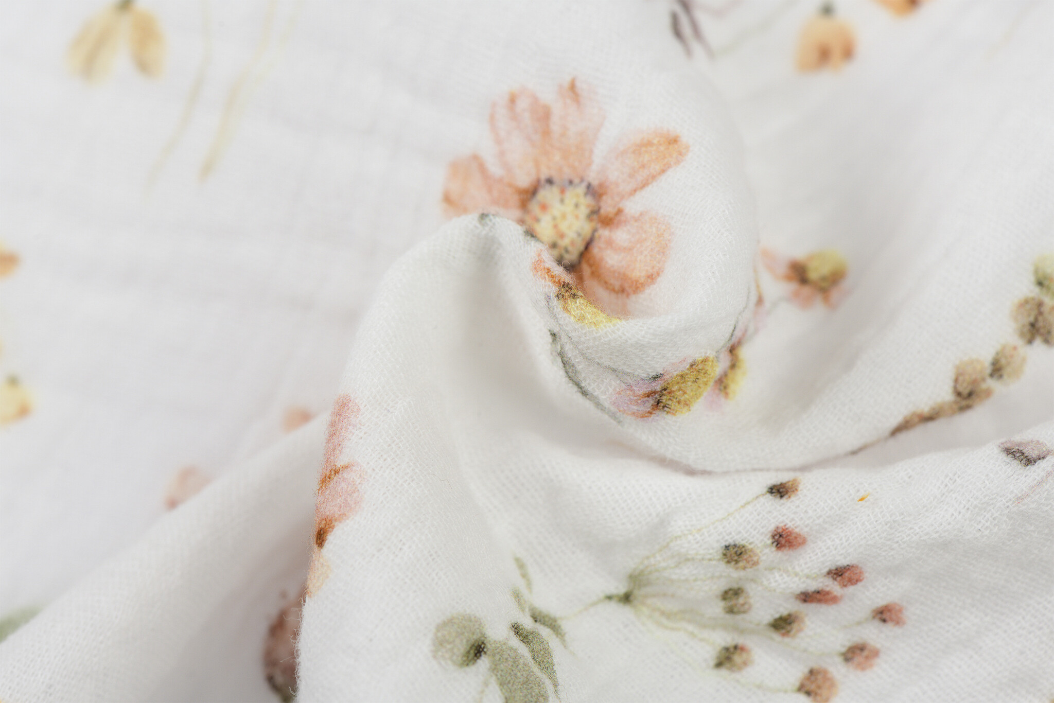 Hydrofiel Stof Digitale Print - Bloemenkus 