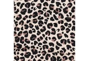 French Terry Stof Panterprint Beige