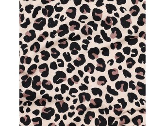 French Terry Stof Panterprint Beige