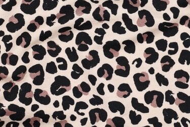 French Terry Stof Panterprint Beige