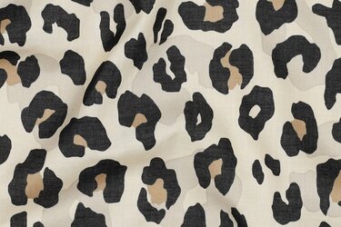 Katoen Voile Stof - Animal Skin - Zand