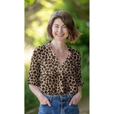 Katoen Voile Stof - Animal Skin - Zand