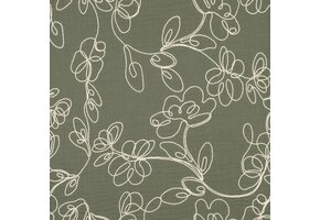 Hydrofiel Stof Embroidery Bloemenslinger - Pickle