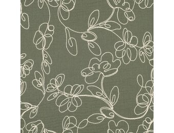 Hydrofiel Stof Embroidery Bloemenslinger - Pickle