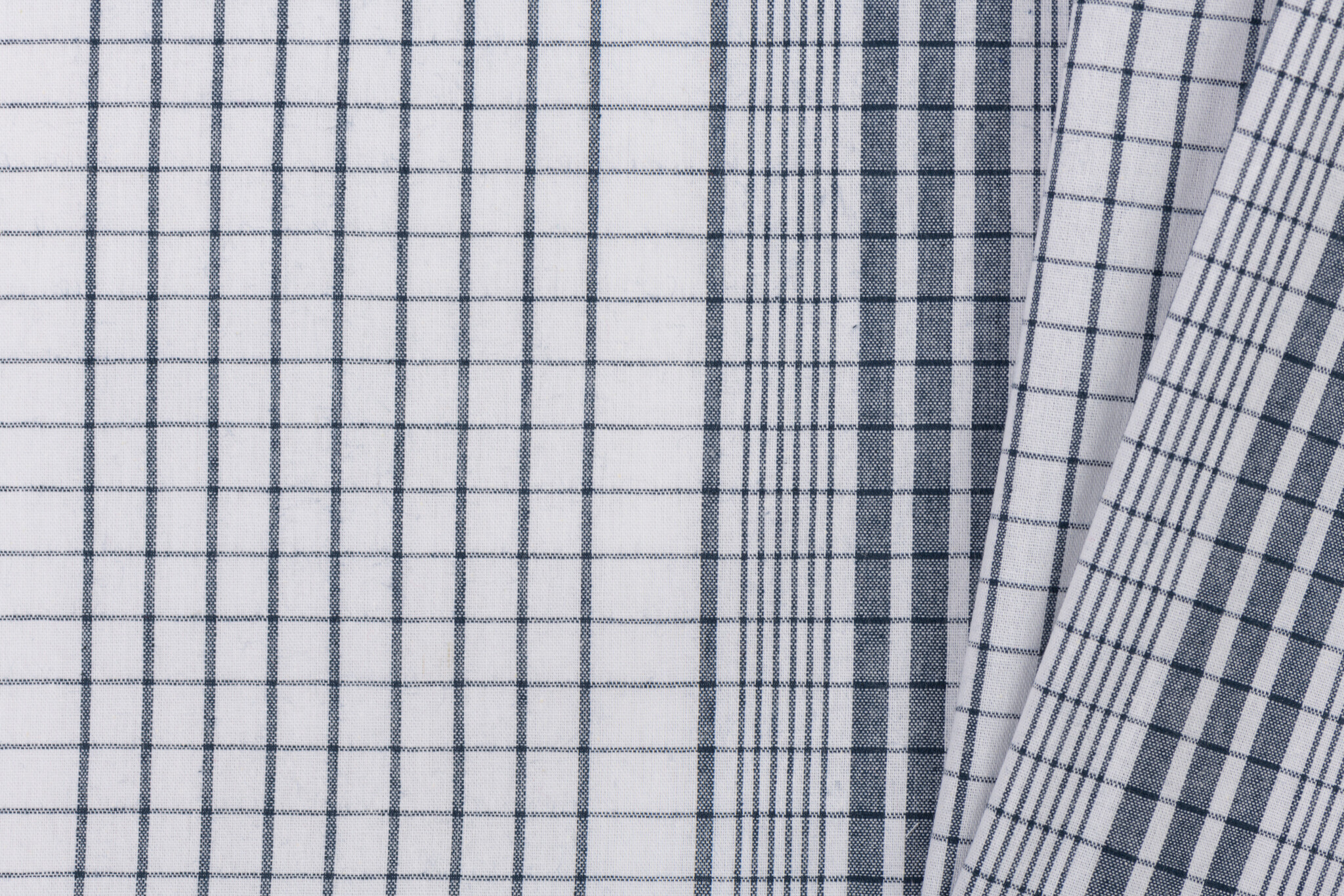 Katoen Stof - Madrasruit Donkerblauw