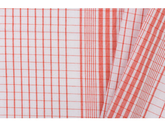 Katoen Stof - Madrasruit Rood