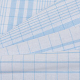 Katoen Stof - Madrasruit Lichtblauw