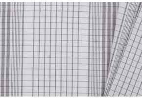 Katoen Stof - Madrasruit Grijs