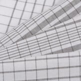 Katoen Stof - Madrasruit Grijs