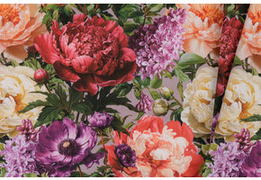 Katoen Stof Digitale Print - Royal Peony