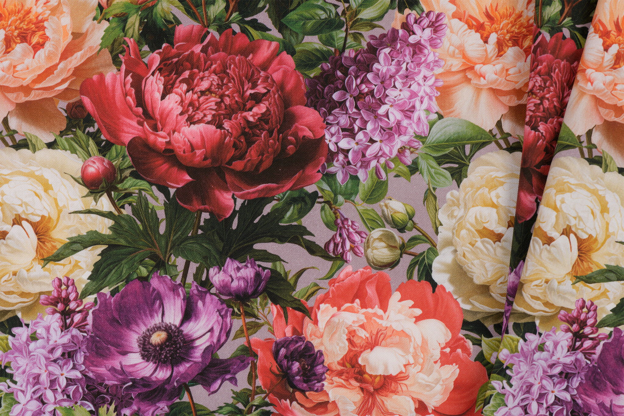 Katoen Stof Digitale Print - Royal Peony