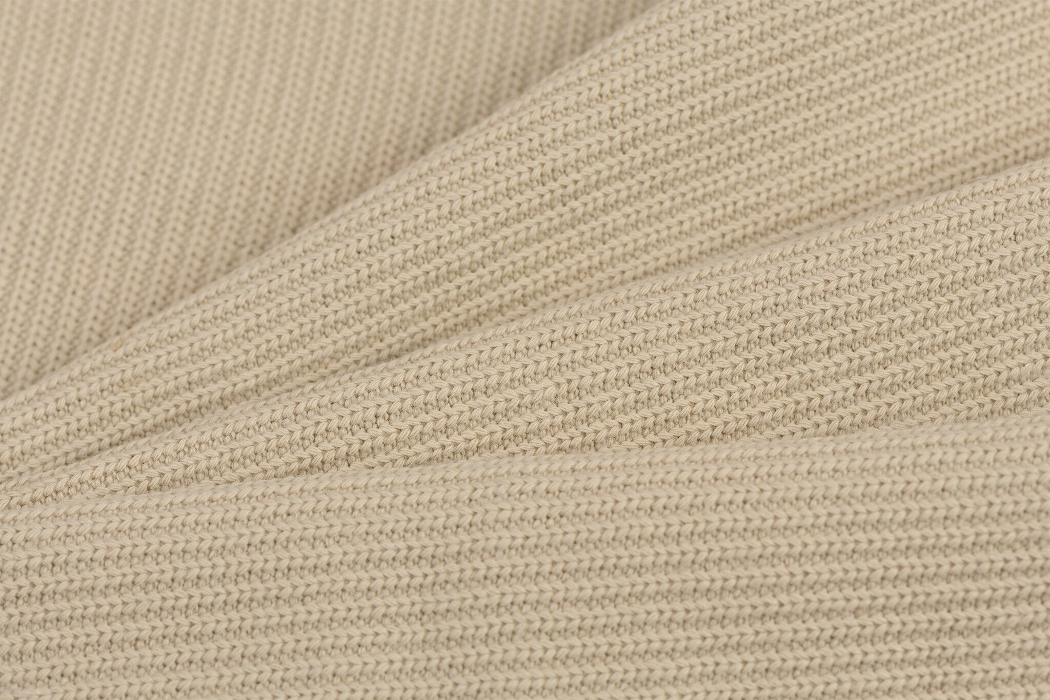 Fijn Gebreide Kabelstof – Beige