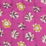Double Gauze Matelassé Stof - Daia - Fuchsia & Ecru - Bloemen