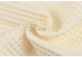 Wafelkatoen Pique New Ecru