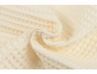 Wafelkatoen Pique New Ecru