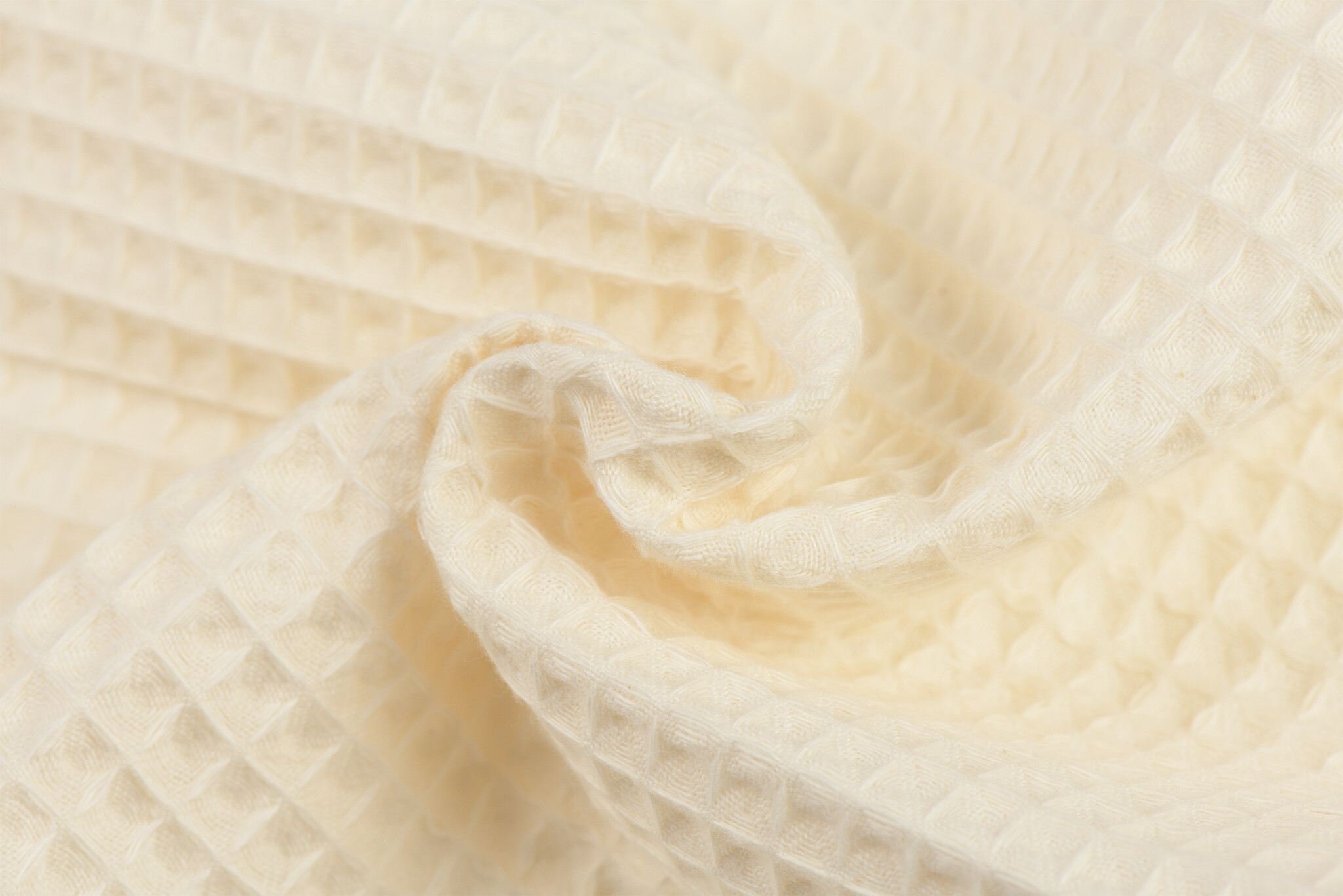 Wafelkatoen Pique New Ecru