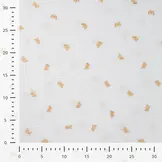 Hydrofiel Stof Embroidery Vlinders - Goud