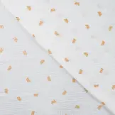 Hydrofiel Stof Embroidery Vlinders - Goud