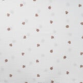 Hydrofiel Stof Embroidery Klavertjes - Brons