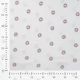 Hydrofiel Stof Embroidery Zonnebloemen - Brons