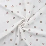 Hydrofiel Stof Embroidery Zonnebloemen - Brons